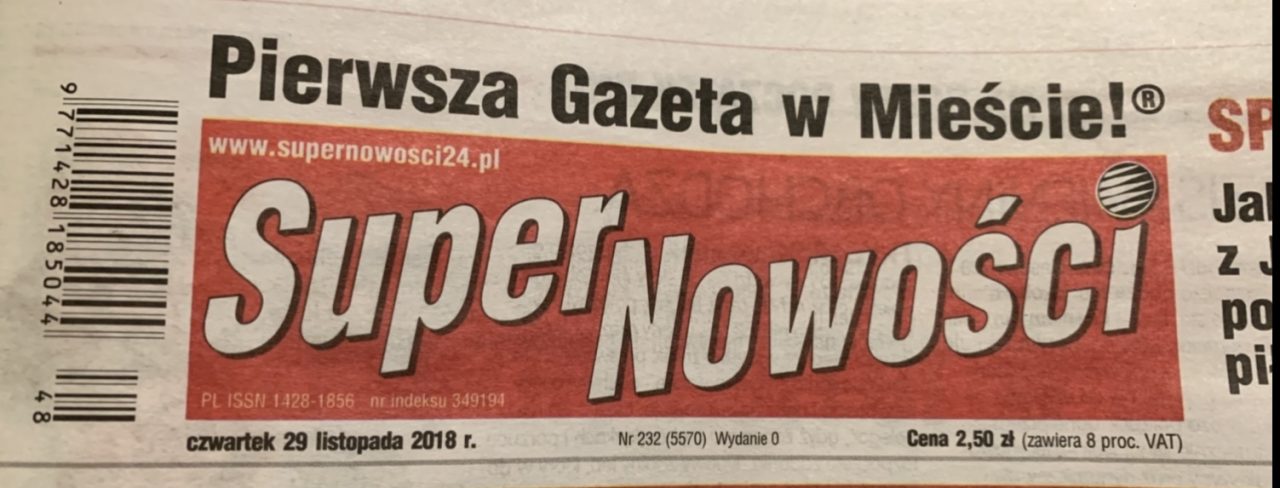 Super Nowości napisały o nas.